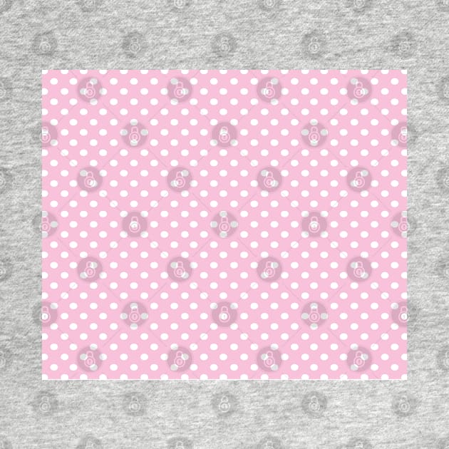 Pink and White Polka Dot Pattern by CraftyCatz